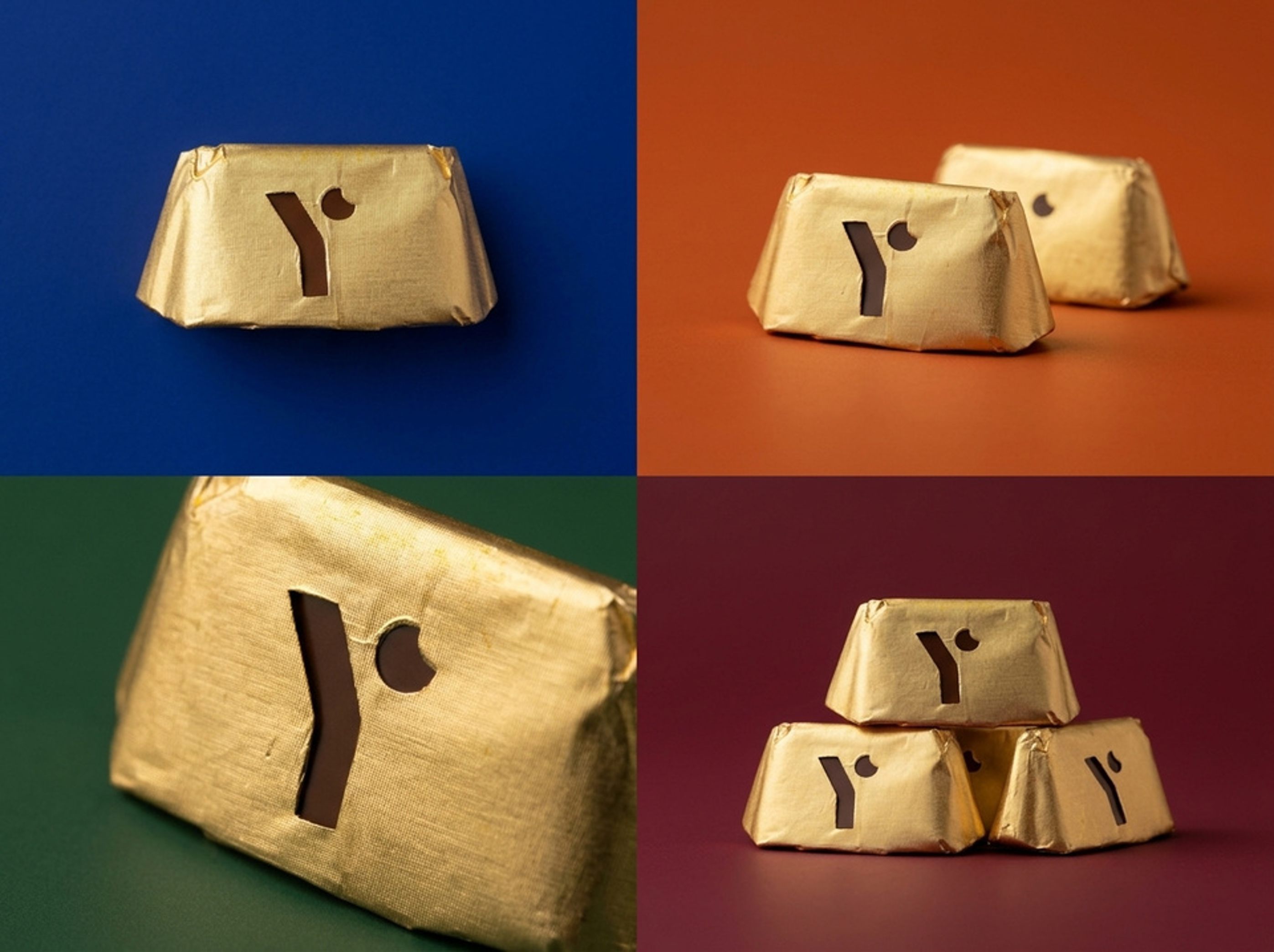 Gianduiotti Ypsilon in composizione cromatica
